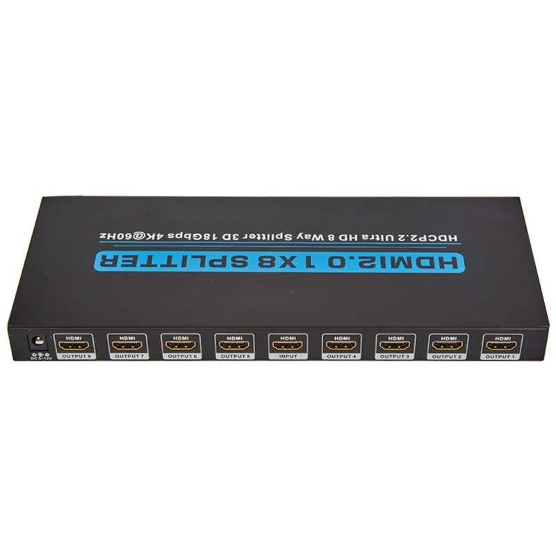 Supporto Splitter V2.0 HDMI 1x8 3D Ultra HD 4Kx2K @ 60Hz HDCP2.2