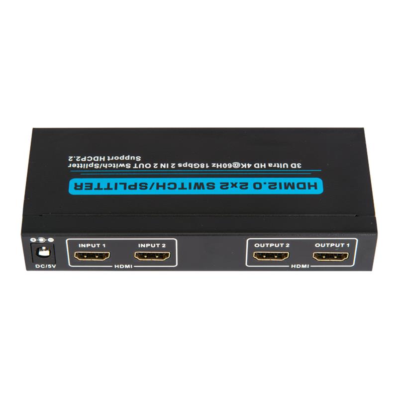 Supporto interruttore / splitter HDMI 2x2 V2.0 3D Ultra HD 4Kx2K @ 60Hz HDCP2.2