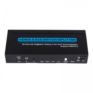 Supporto interruttore \/ splitter HDMI 2x2 V2.0 3D Ultra HD 4Kx2K @ 60Hz HDCP2.2