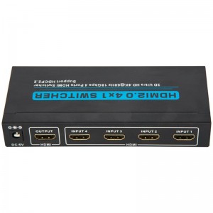 Supporto per switcher HDMI 4x1 V2.0 3D Ultra HD 4Kx2K @ 60Hz HDCP2.2