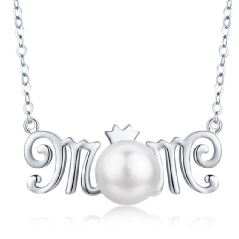 Collana memorizzata per pendente madreperla collana lettera in argento sterling 925