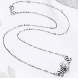 Collana memorizzata per pendente madreperla collana lettera in argento sterling 925