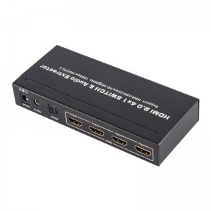 Supporto per switcher e estrattore audio V2.0 HDMI 4x1 ARC Ultra HD 4Kx2K @ 60Hz HDCP2.2 18Gbps