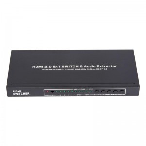 Supporto per switcher e estrattore audio V2.0 HDMI 5x1 ARC Ultra HD 4Kx2K @ 60Hz HDCP2.2 18Gbps