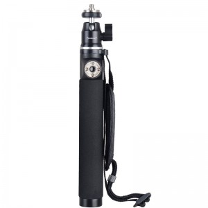 Asta per selfie con prolunga per fotocamera in alluminio KINGJOY H100D-63 con testa a sfera rotante in metallo a 360 gradi