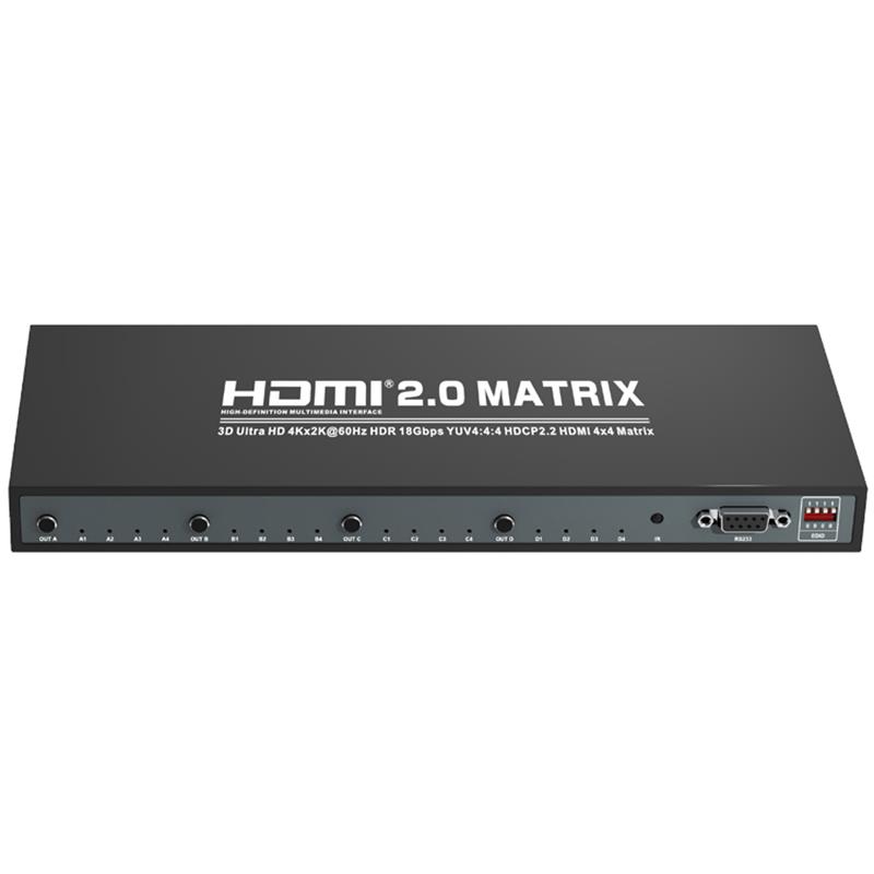 Supporto matrice HDMI 4x4 V2.0 Ultra HD 4Kx2K @ 60Hz HDCP2.2 18 Gbps