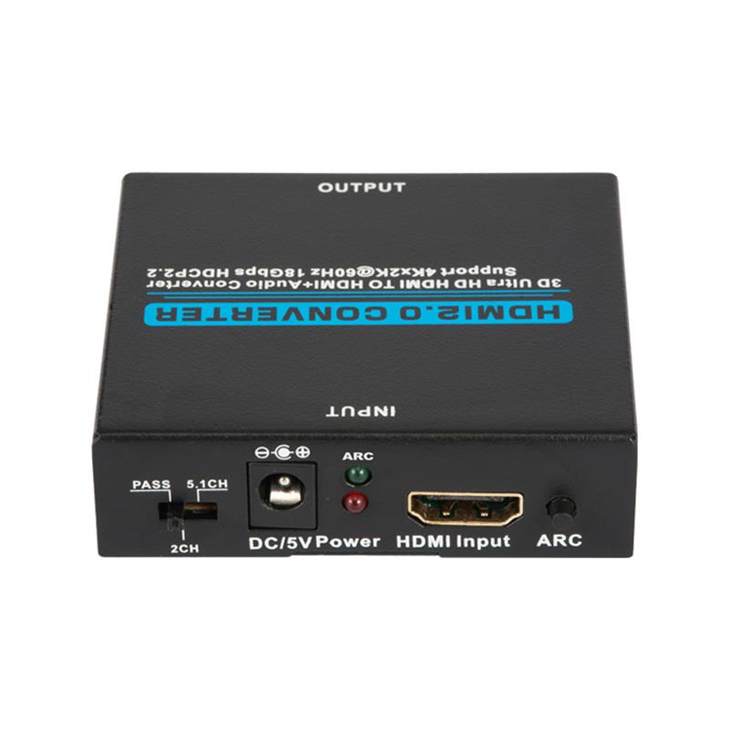 V2.0 HDMI Audio Extractor Da HDMI a HDMI + Convertitore audio Supporto 3D Ultra HD 4Kx2K @ 60Hz HDCP 2.2 18 Gbps