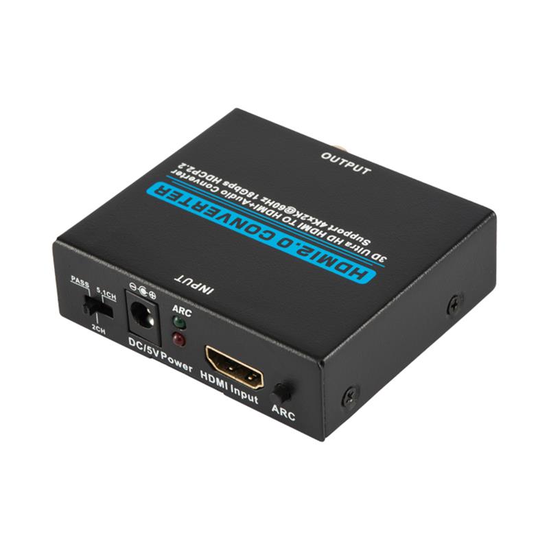 V2.0 HDMI Audio Extractor Da HDMI a HDMI + Convertitore audio Supporto 3D Ultra HD 4Kx2K @ 60Hz HDCP 2.2 18 Gbps