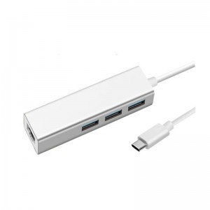 Adattatore hub USB da Tipo C a LAN (1000M) + USB 3.0x3