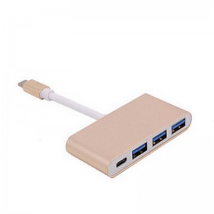 Adattatore hub USB da Tipo C a USB 3.0x3 + Tipo C 4 in 1