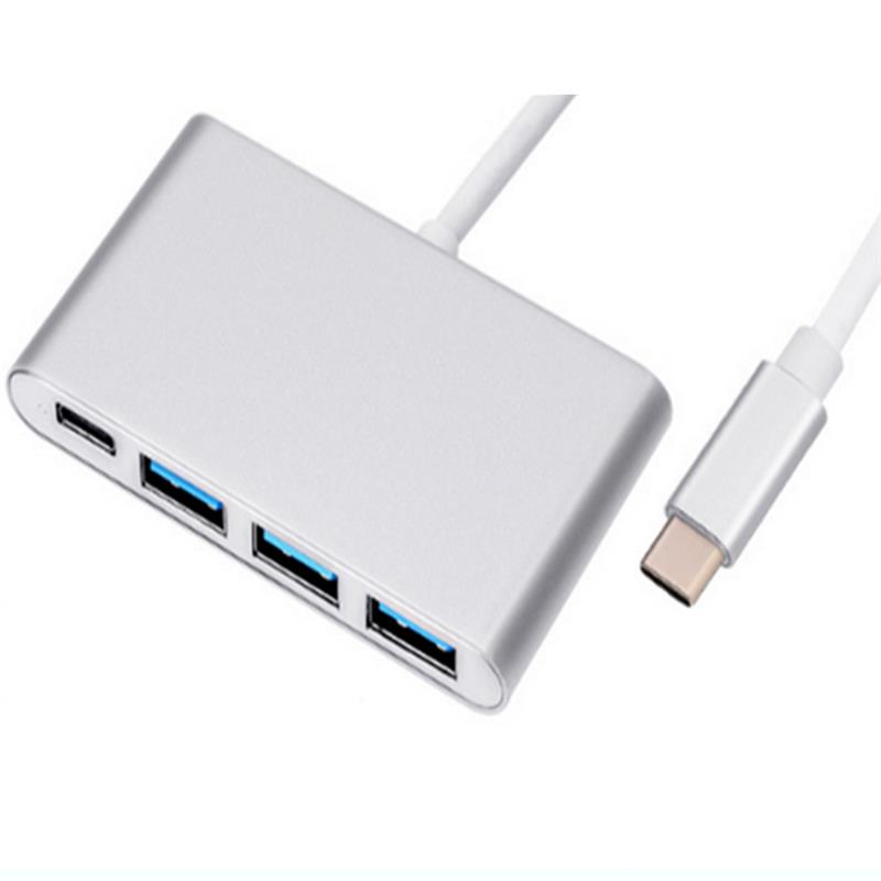 Adattatore hub USB da Tipo C a USB 3.0x3 + Tipo C 4 in 1