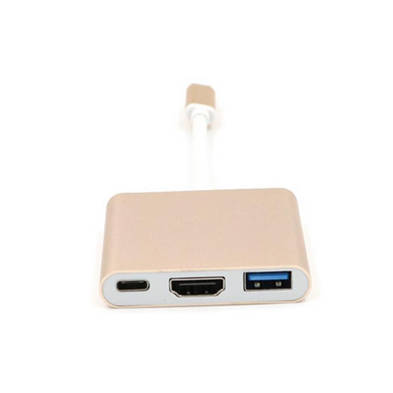 Adattatore hub USB da Tipo C a HDMI + USB 3.0 + Tipo C.