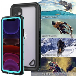 Nuovo pc + tpe + pet custodia antipolvere antipioggia impermeabile per iPhone 11 (blu) cover posteriore trasparente