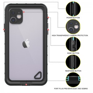 Nuovo pc + tpe + pet custodia antipolvere antipioggia impermeabile per iPhone 11 (blu) cover posteriore trasparente