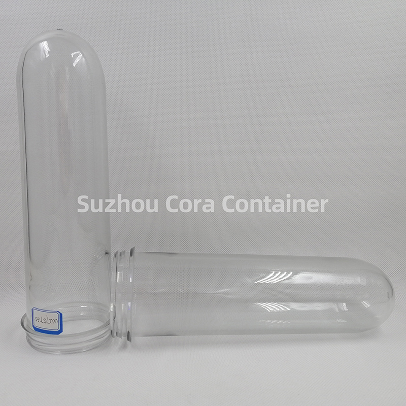 65mm 275g Dimensioni collo 72mm Plasitc Preform per animali domestici per olio per bevande