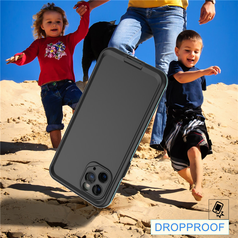 Custodia impermeabile per accessori impermeabili per telefono cellulare per telefono custodia subacquea per iphone 11 pro (blu) con cover posteriore di colore solido