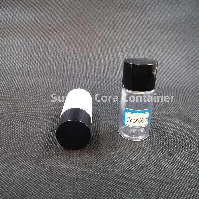 Dimensione del collo 35ml 20mm Pet Cosmetico Bottiglia di plastica con cappello a schermo