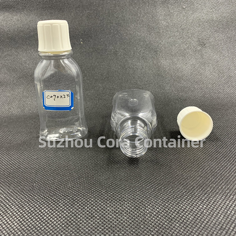 90ml Neck Size 24mm Pet Cosmetico Bottiglia di plastica con cappello a schermo