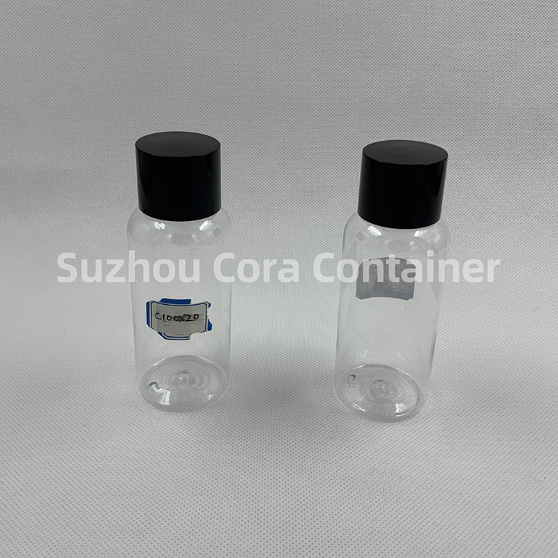 100ml Neck Size 20mm Pet Cosmetico Bottiglia di plastica con cappello a schermo