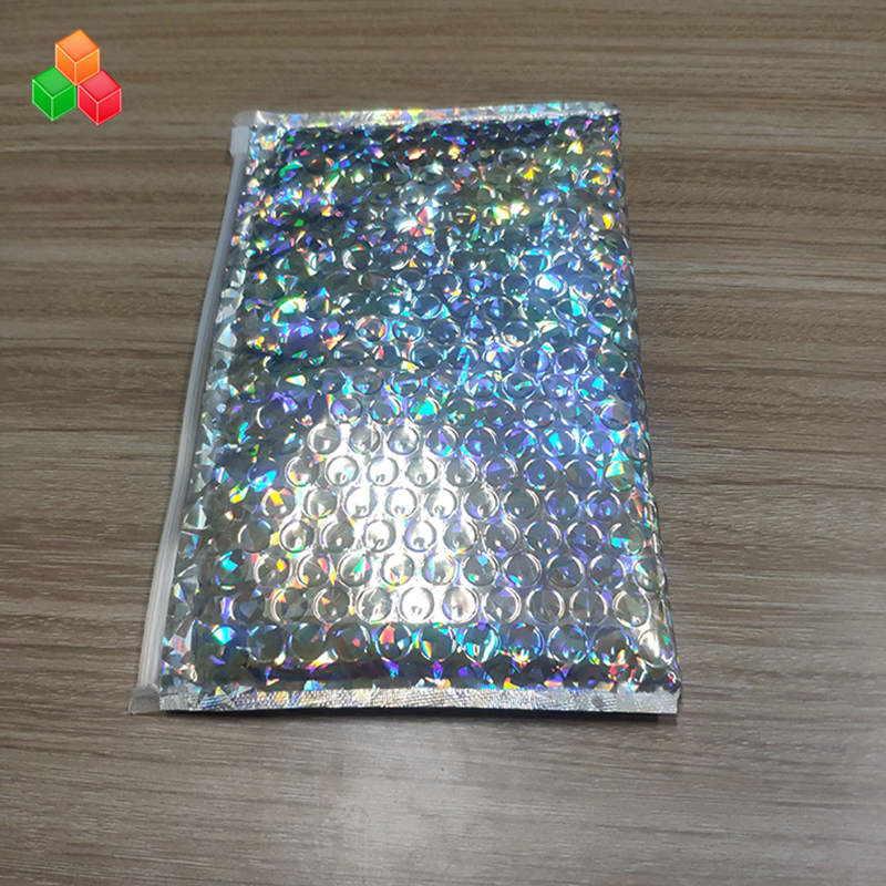 Design size fashion impermeabile fashion chiusure laser bag / shockclose laser make / gift bubble zip bag