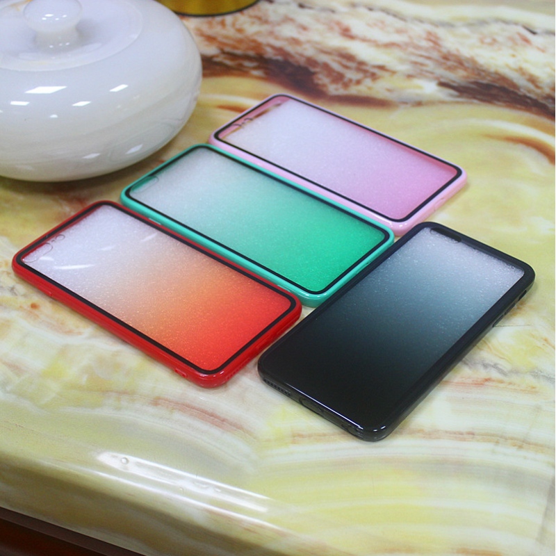 iPhone 7 Plus/iPhone 8Plus TPU+PC case con un colore che cambia gradualmente dalla luce al profondo