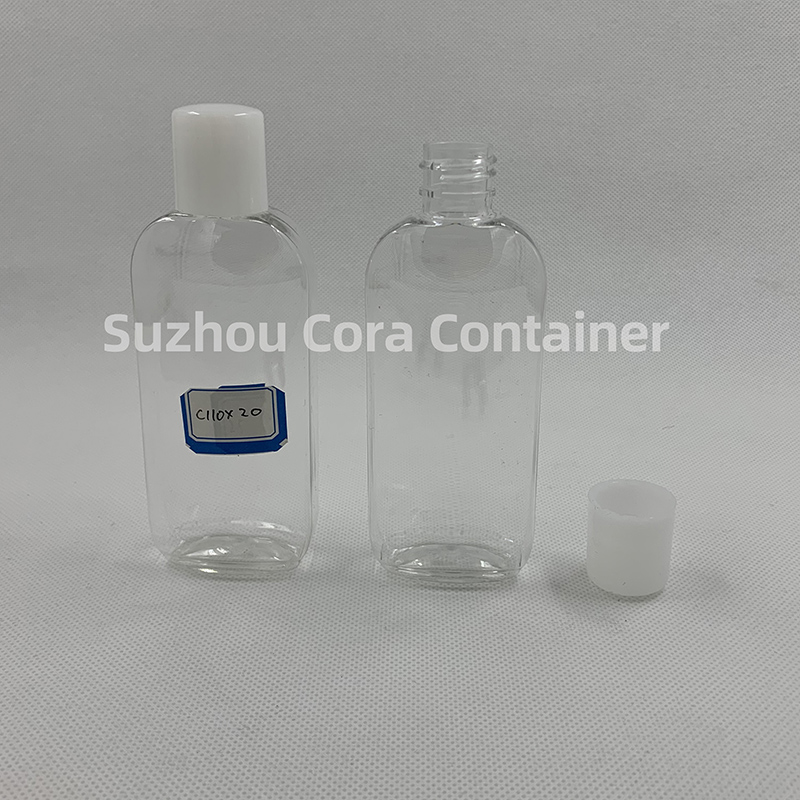 110ml Neck Size 20mm Pet Cosmetico Bottiglia di plastica con cappello a schermo