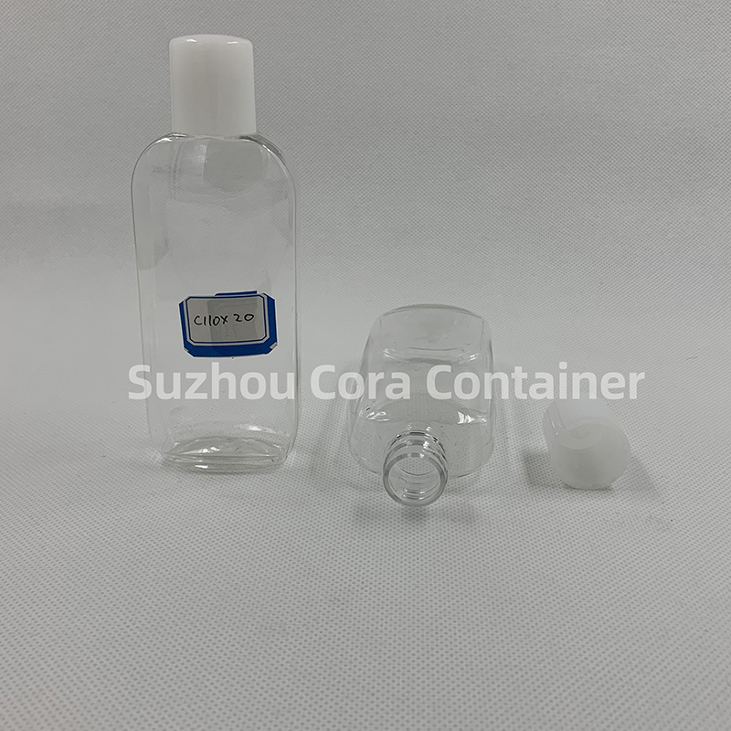 110ml Neck Size 20mm Pet Cosmetico Bottiglia di plastica con cappello a schermo