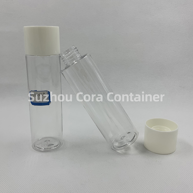160ml Neck Size 24mm Pet Cosmetico Bottiglia di plastica con cappello a schermo