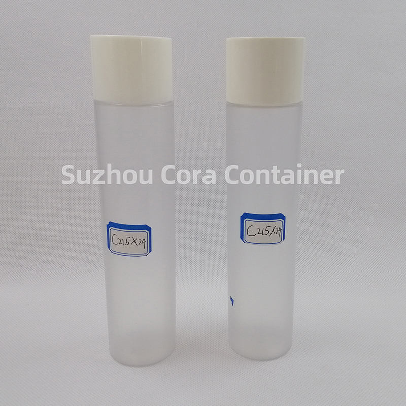 215ml Dimensione del collo 24mm Pet Cosmetico Bottiglia di plastica con cappello a schermo