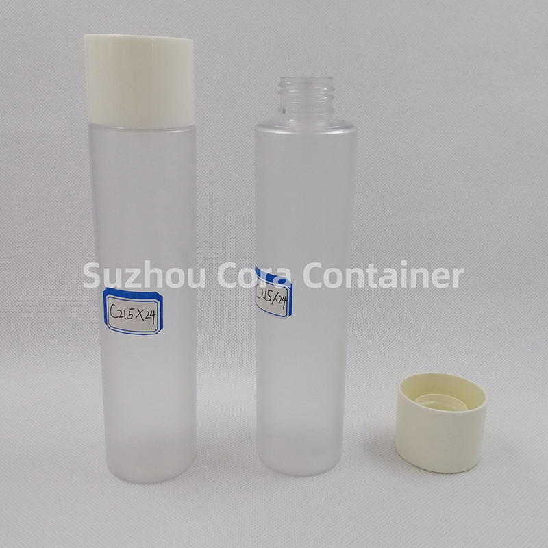 215ml Dimensione del collo 24mm Pet Cosmetico Bottiglia di plastica con cappello a schermo
