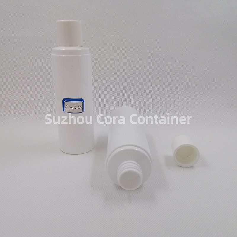 220ml Neck Size 24mm Pet Cosmetico Bottiglia di plastica con cappello a schermo