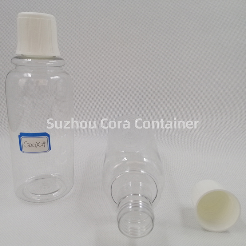 320ml Neck Size 29mm Pet Cosmetico Bottiglia di plastica con cappello a schermo