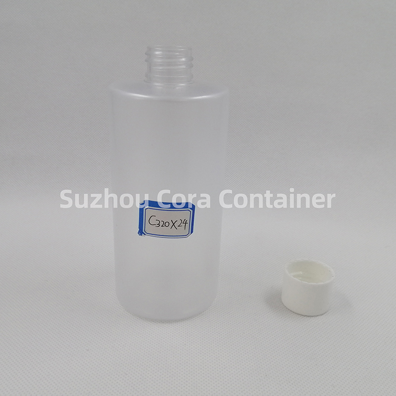 320ml Neck Size 24mm Pet Cosmetico Bottiglia di plastica con cappello a schermo