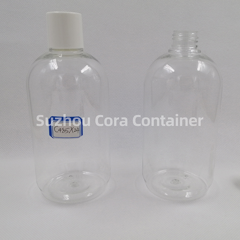 485ml Neck Size 24mm Pet Cosmetico Bottiglia di plastica con cappello a schermo