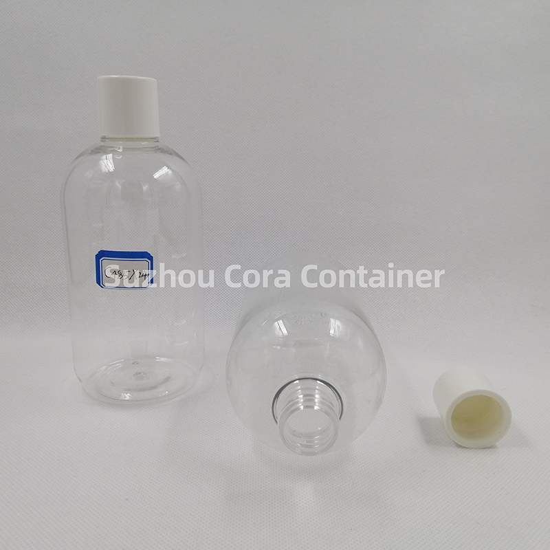 485ml Neck Size 24mm Pet Cosmetico Bottiglia di plastica con cappello a schermo