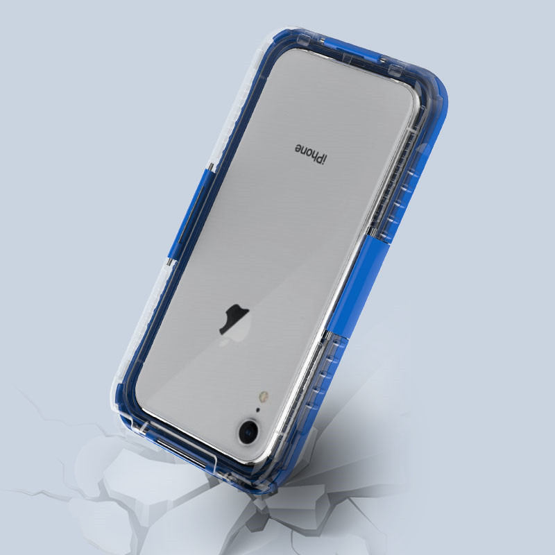 Custodia impermeabile per iphone custodia antiurto resistente all'acqua per iPhone XR (blu)