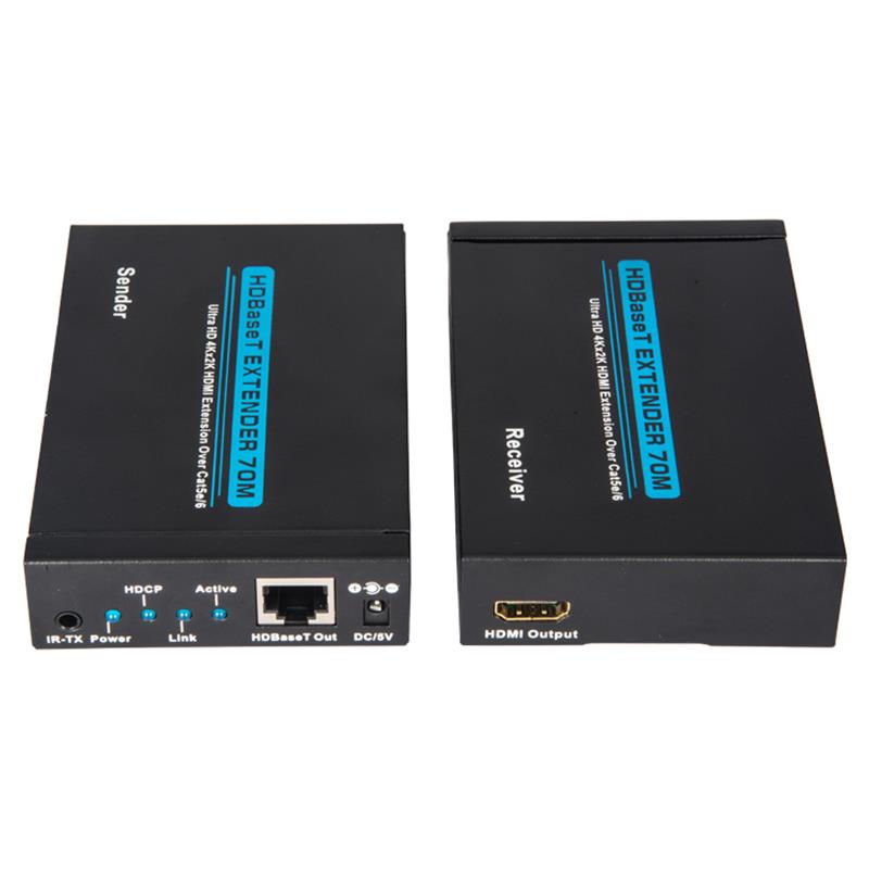V1.4 4K HDBaset HDMI Extender 70m sopra Single cat5e/6 cavo 35m@4Kx2K/30Hz,70m@1080P/60Hz