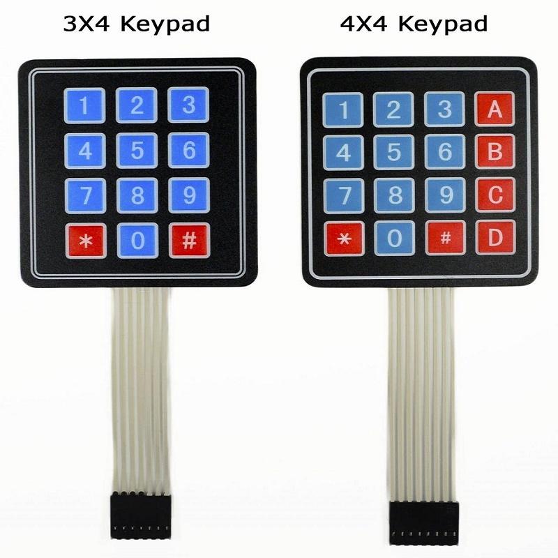 Tastiera commutatore di membrana di matrice di matrice 3x4 di elettronica elettronica su ordinazione personalizzata 12 chiave 4 * 3 tastiera 4X3 3 * 4