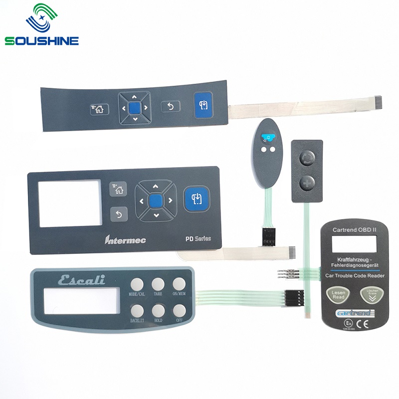 Customizzato Prototipo impermeabile Cafe Machine Membrane Switch con LED