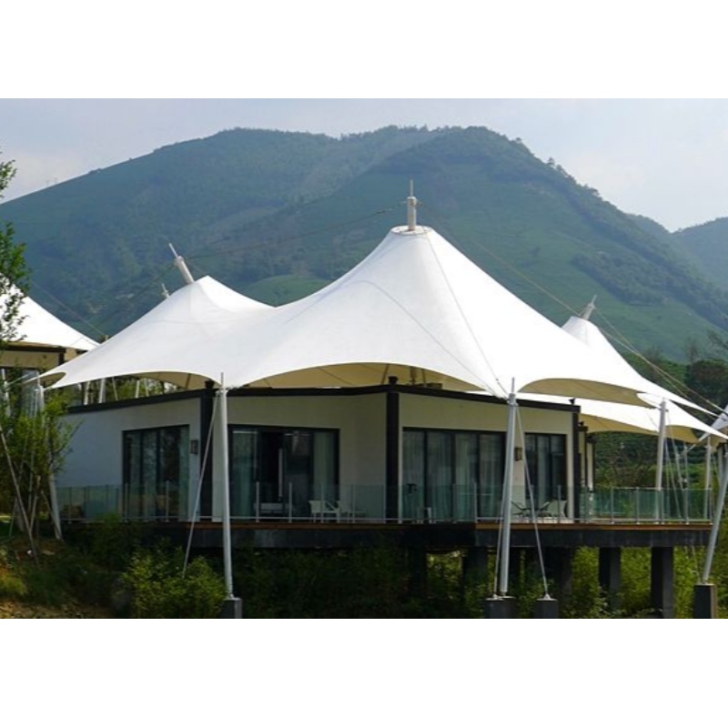 Preab House Three Peaks Shape 2 Camera PVDF Resort Hotel Tent