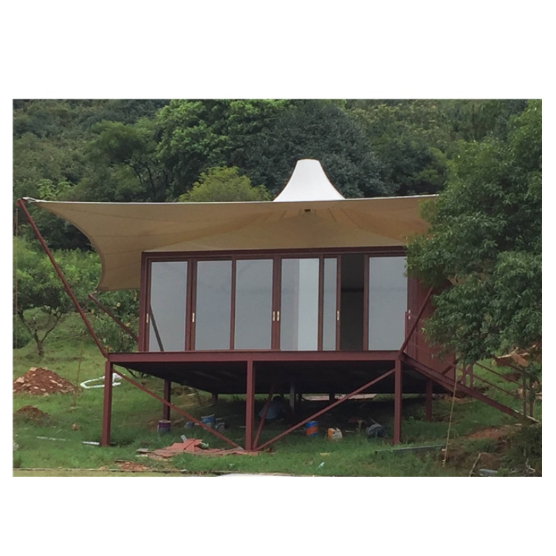 Tende di glamping delle case prefabbricate resort di lusso dell'hotel della tenda in Australia con la camera da letto e il bagno del salone