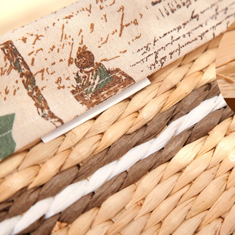 Cestino tessuto paglia