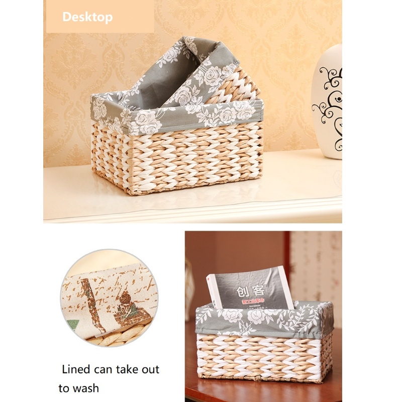 Bakset tessuto paglia con fodera