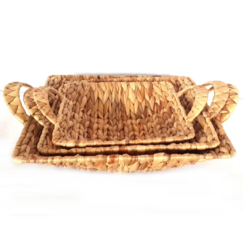 Cesto di giacinto d'acqua con manici