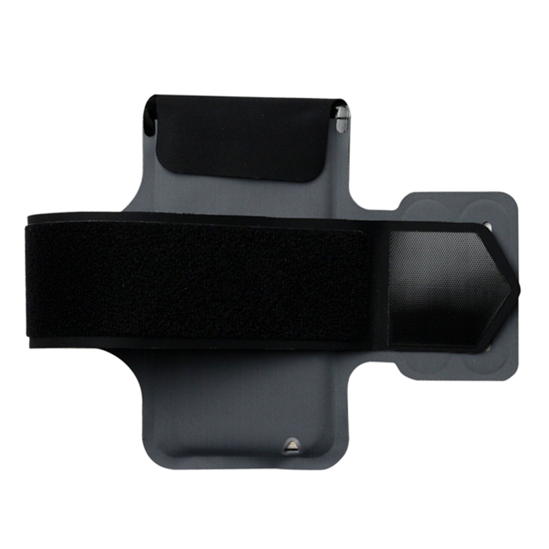 Fascia da braccio sportiva in lycra grigia con TPU impermeabile