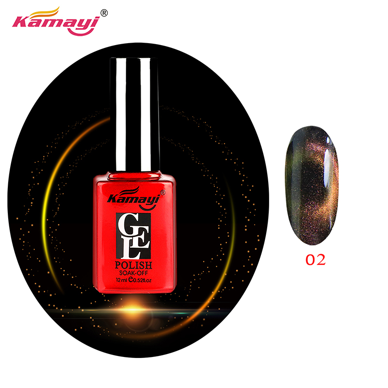 Kamayi nuovo prodotto gel per occhi di gatto imbevuto di uv led 12ml smalto per unghie 3d per smalto per unghie di gatto