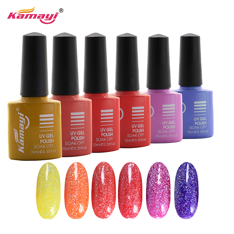 Kamayi all'ingrosso 8 ml di base d'acqua non tossico inodore organico organico sano materiale neon gel uv gel per unghie