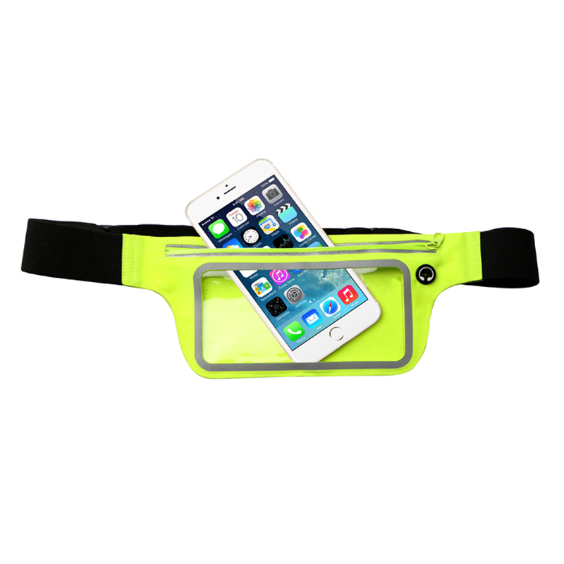 Lycra Sport Waist Pouch con la finestra trasparente