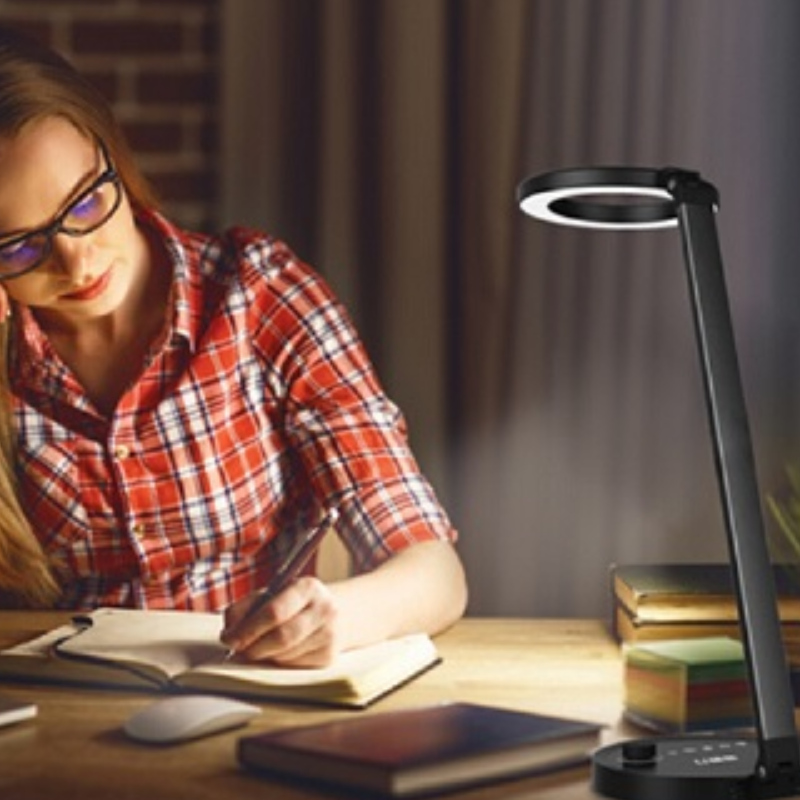 Lampada da scrivania a led 688s girevole 95ra 12w colore bianco
