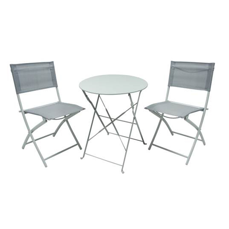 Set da giardino in acciaio 3pcs